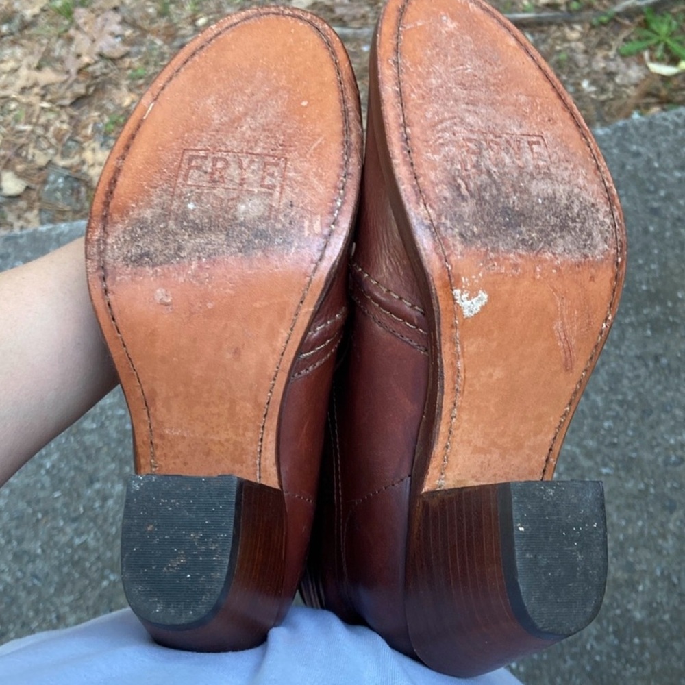 Frye Tall Chestnut Leather Riding Boots - Picture 4 of 4